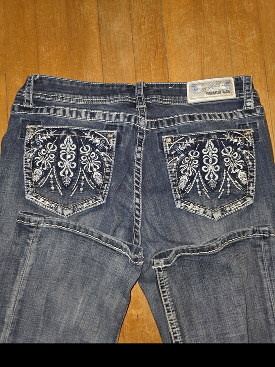 Grace in LA Denim - Grace In L.A. Dark Blue Bootcut Jeans